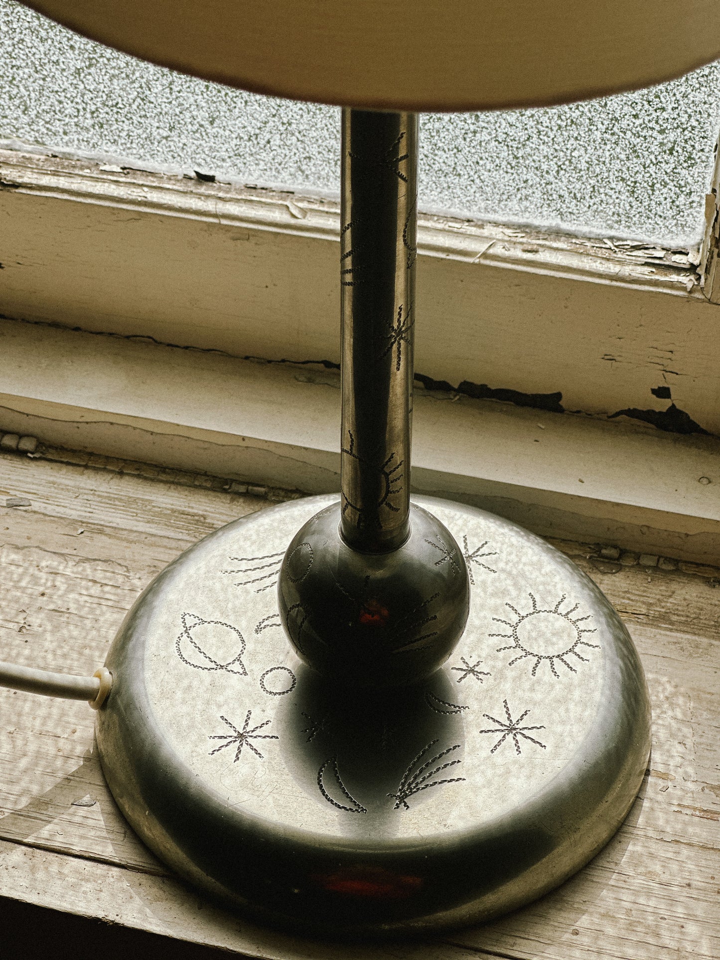 1930s PEWTER LAMP, Swedish