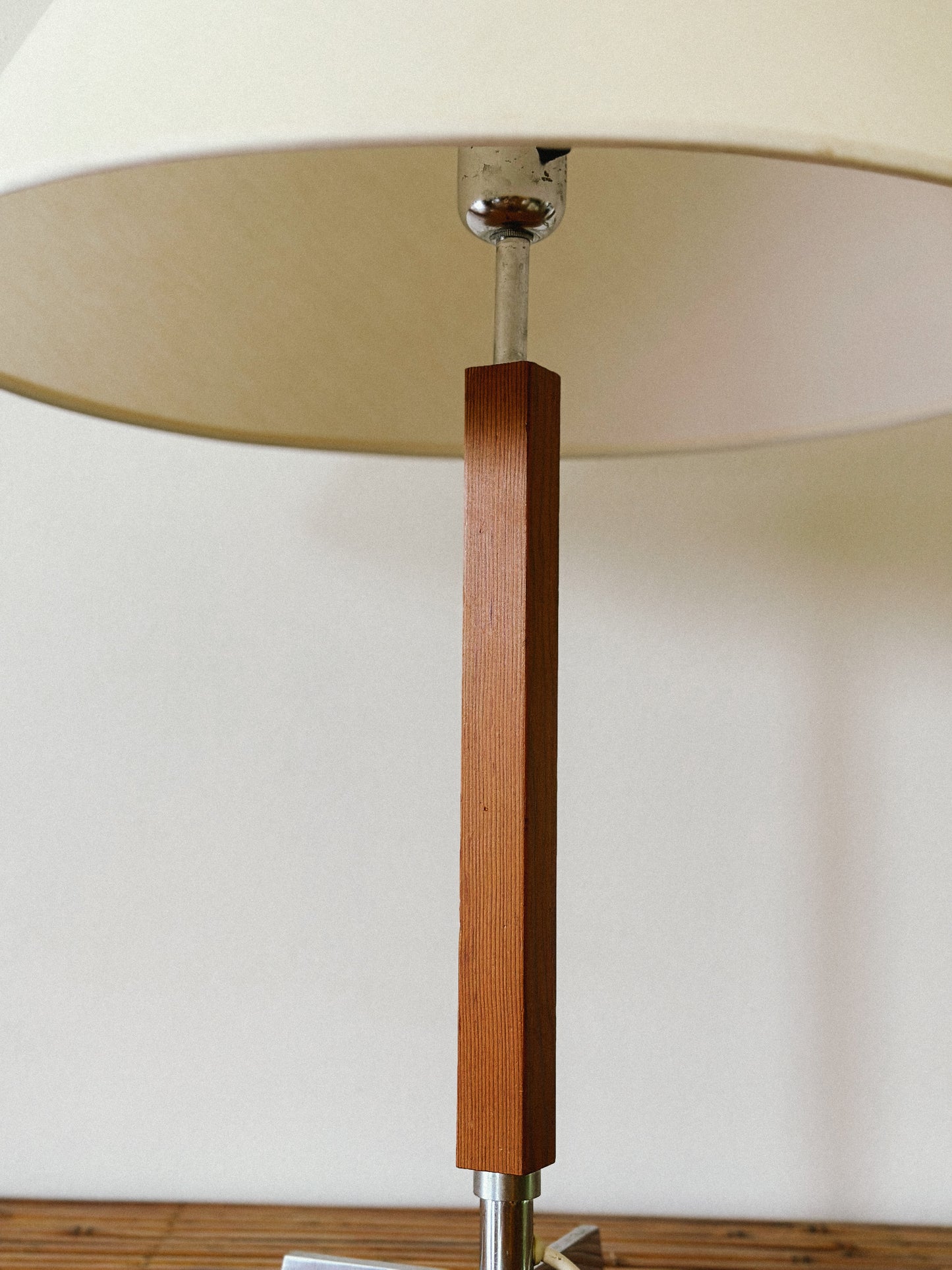 1960s ASEA METAL & WOOD TABLE LAMP, Sweden