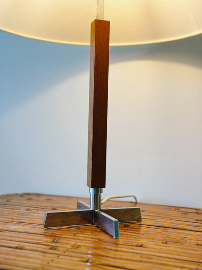 1960s ASEA METAL & WOOD TABLE LAMP, Sweden