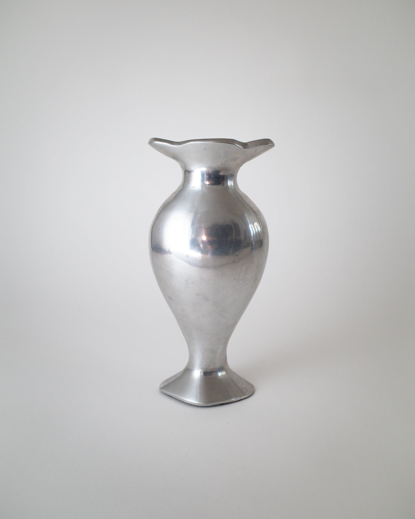 French Sculptural Metal Vase