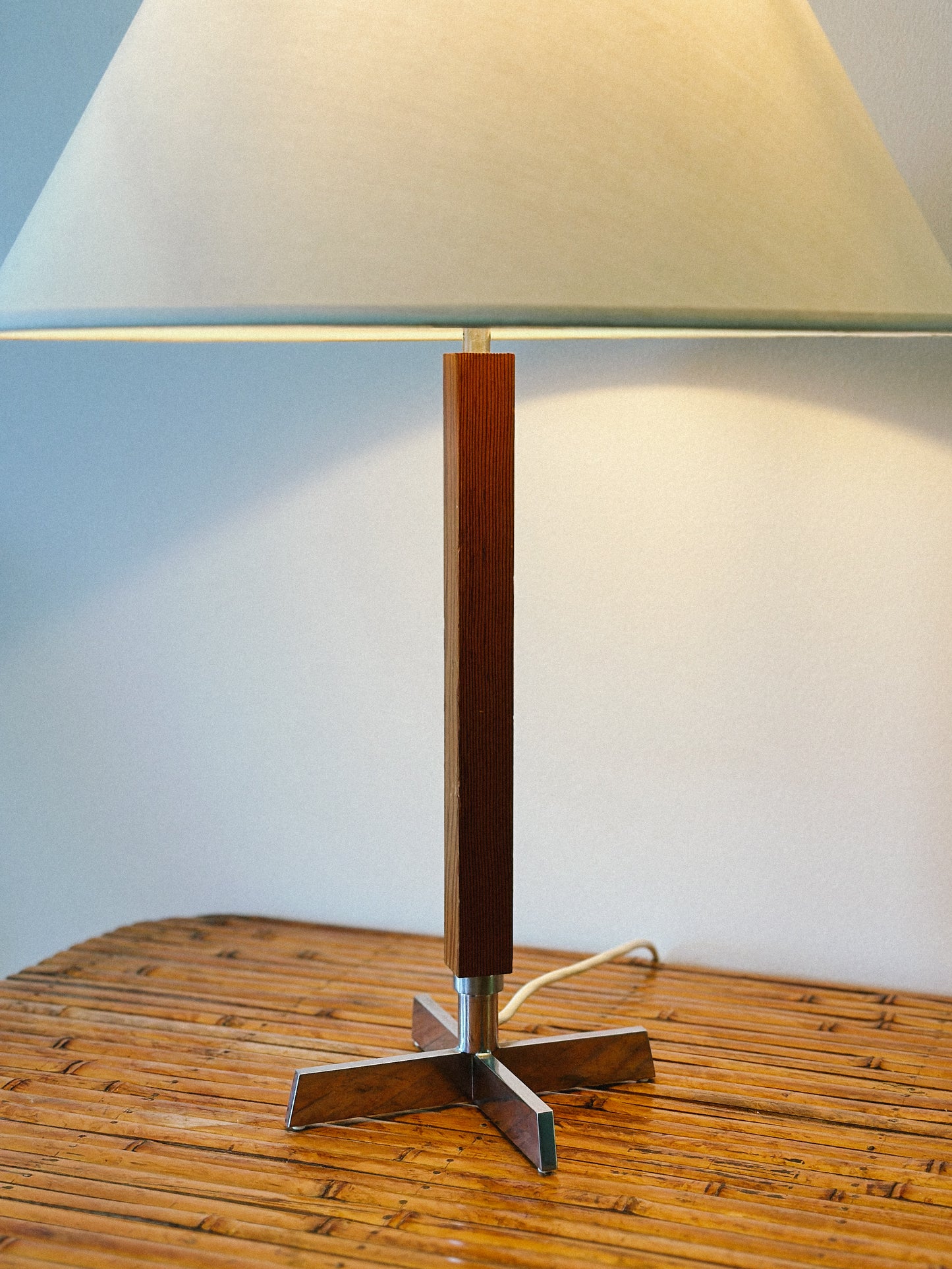 1960s ASEA METAL & WOOD TABLE LAMP, Sweden