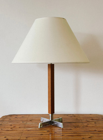 1960s ASEA METAL & WOOD TABLE LAMP, Sweden