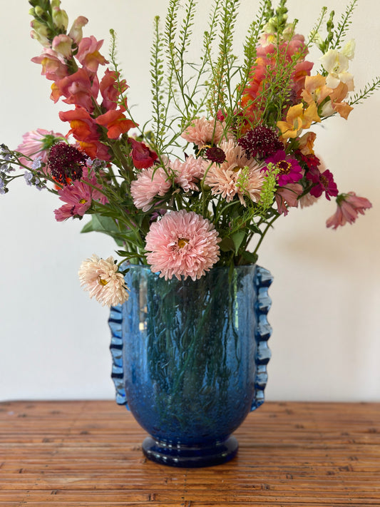 1950s BLUE GLASS VASE, Swedish