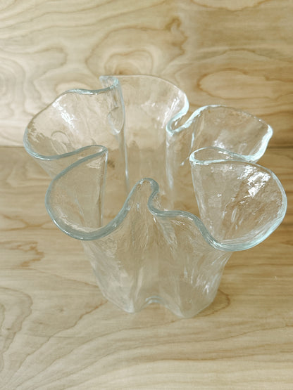 PERTTI KALLIOINEN GLASS TULIP VASE c. 1980