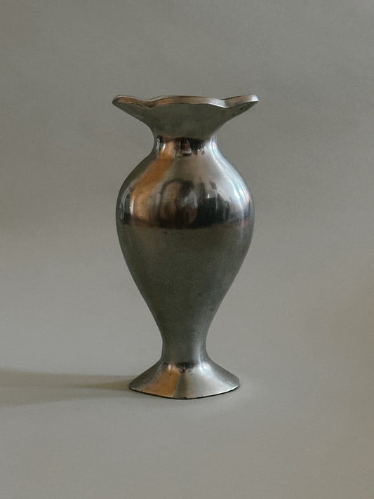 French Sculptural Metal Vase