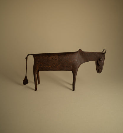 PATINA METAL COW SCULPTURE C. 1940