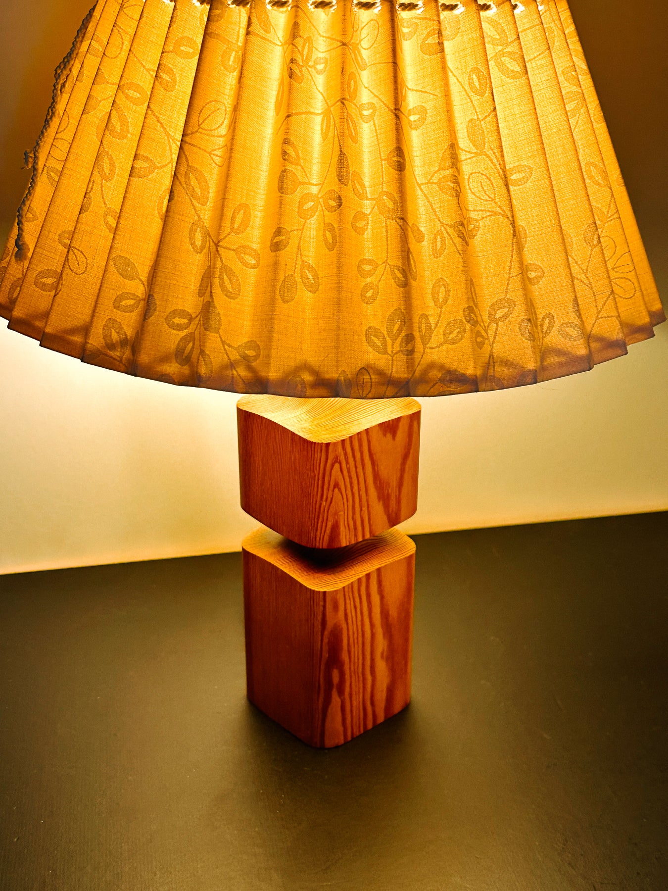 SWEDISH LARGE PINE LAMP, C.1970