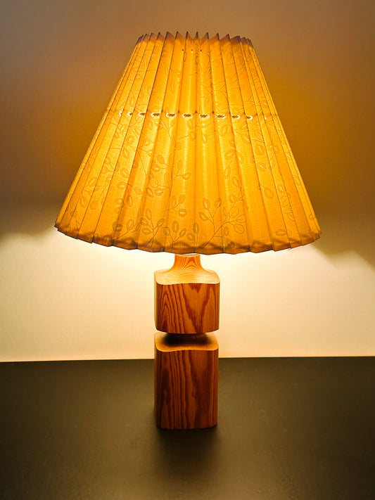 SWEDISH LARGE PINE LAMP, C.1970