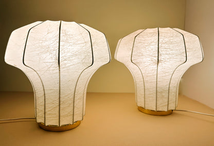 COCOON TABLE LAMPS, PAIR, c. 1960